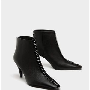 Zara High Heel Leather Ankle Boot